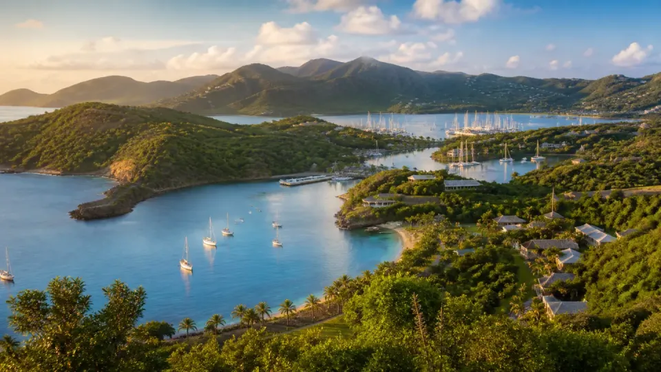 AI-generated travel scenery inspired by Antigua & Barbuda