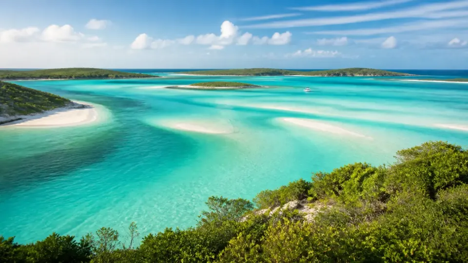 AI-generated travel scenery inspired by Bahamas