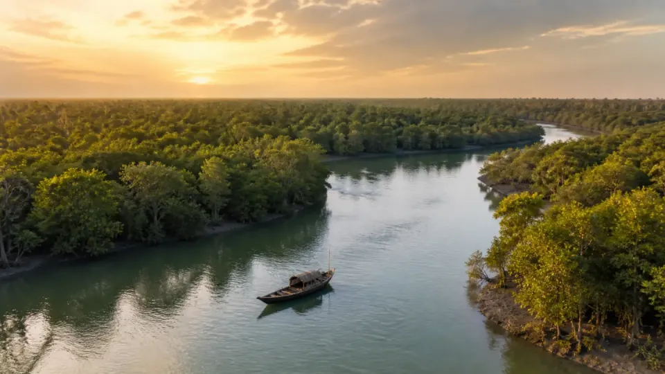 AI-generated travel scenery inspired by Bangladesh