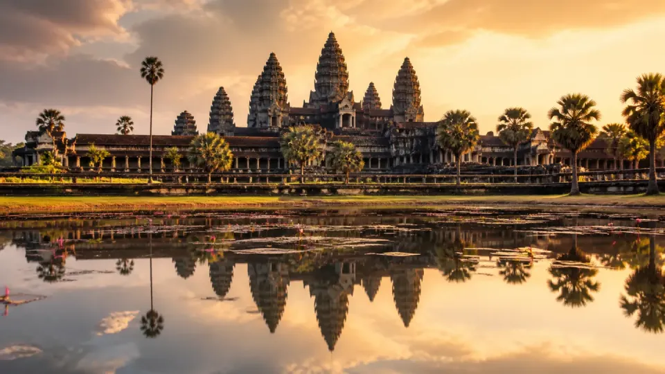 AI-generated travel scenery inspired by Cambodia