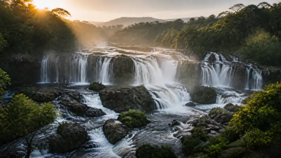 AI-generated travel scenery inspired by Central African Republic