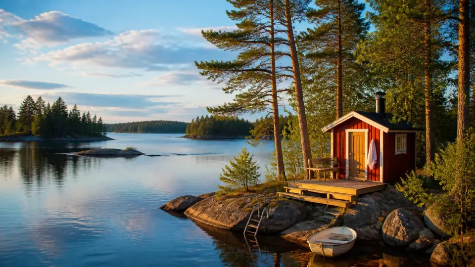 AI-generated travel scenery inspired by Finland