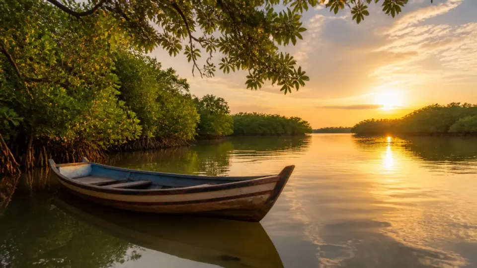 AI-generated travel scenery inspired by Gambia