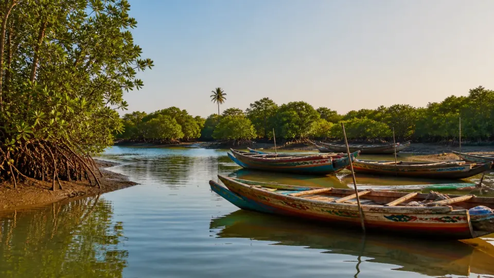 AI-generated travel scenery inspired by Guinea-Bissau