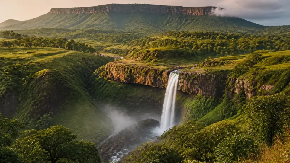 AI-generated travel scenery inspired by Guinea