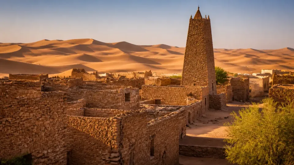 AI-generated travel scenery inspired by Mauritania