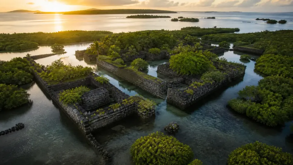 AI-generated travel scenery inspired by Micronesia