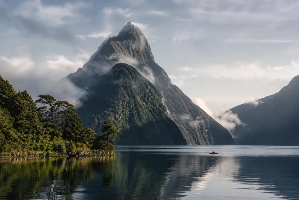 AI-generated travel scenery inspired by New Zealand