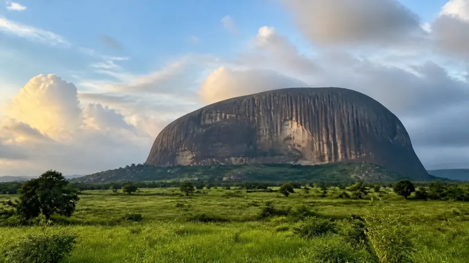 AI-generated travel scenery inspired by Nigeria
