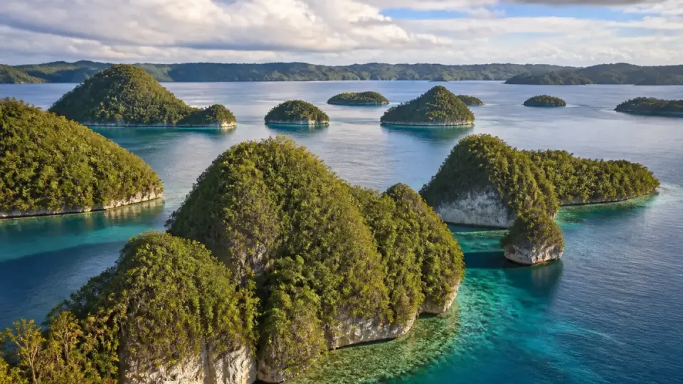 AI-generated travel scenery inspired by Palau