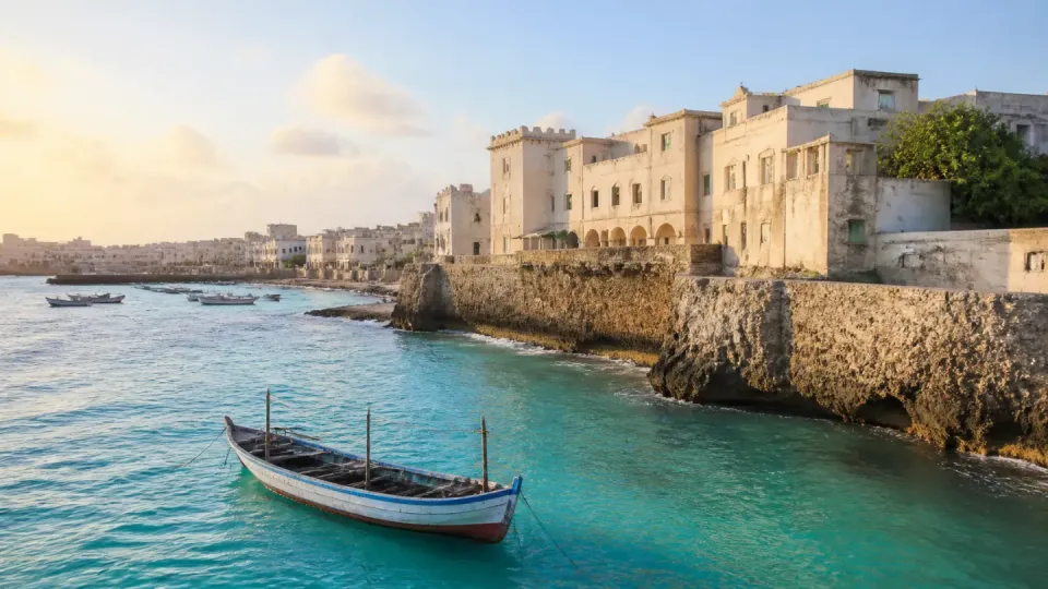 AI-generated travel scenery inspired by Somalia